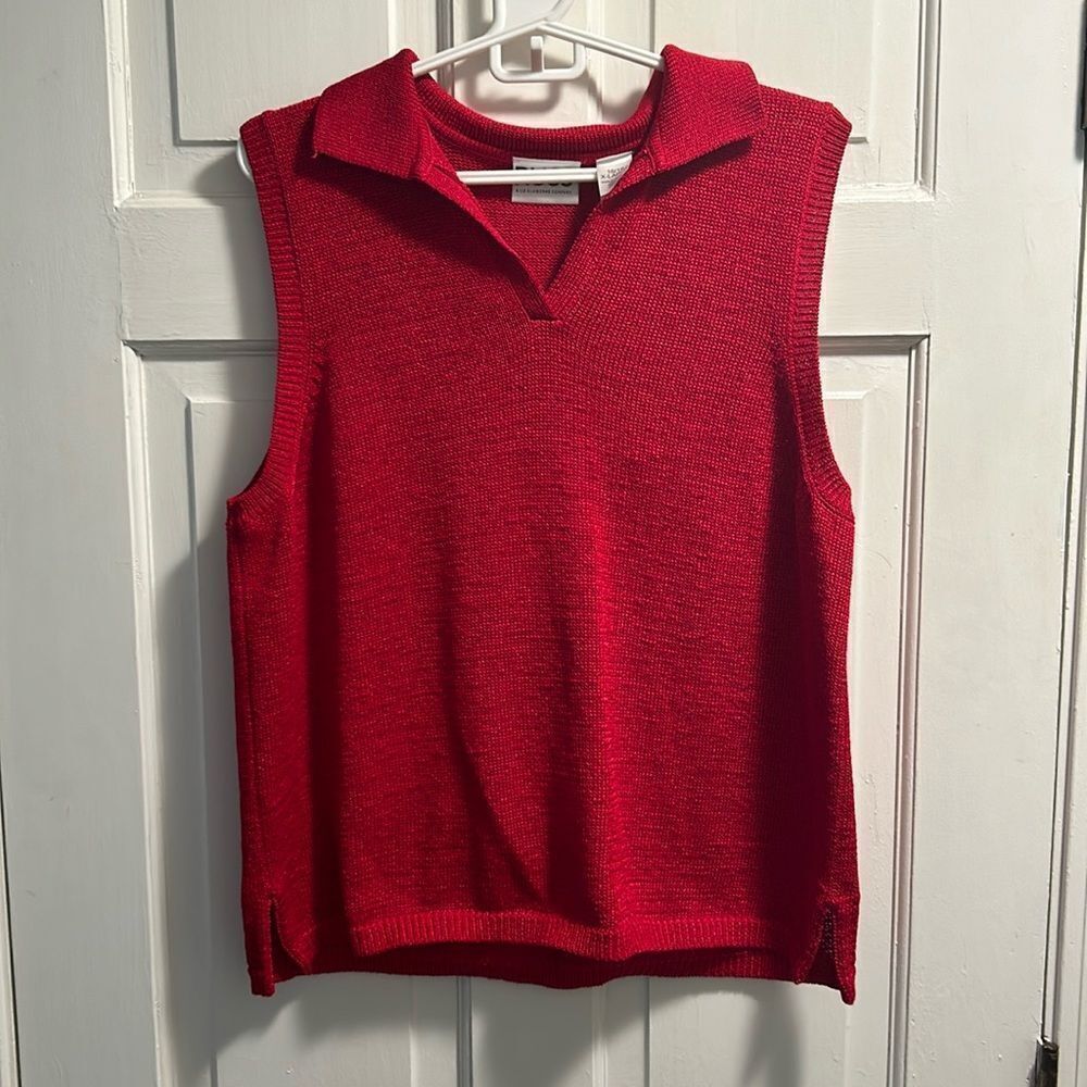 Red Collared Workwear Vest
